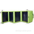 Folding Solar Charger, Dual USB Ports, Ultra-slim Panels and Carrying Strap